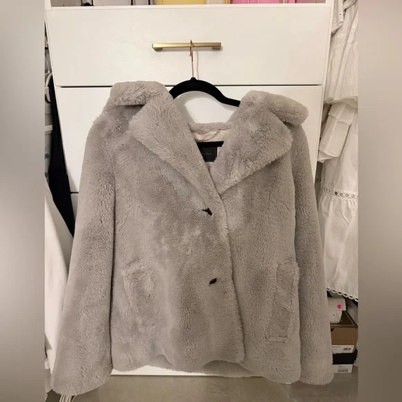BCBGMAXAZRIA faux fur hooded coat - Picture 4 of 7